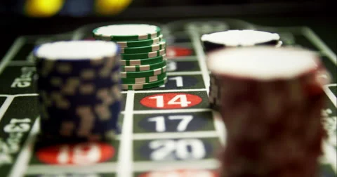 Croupier Putting Chips on Roulette Stock Footage 49408233