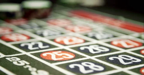 Croupier Putting Chips on Roulette Stock Footage 49409297