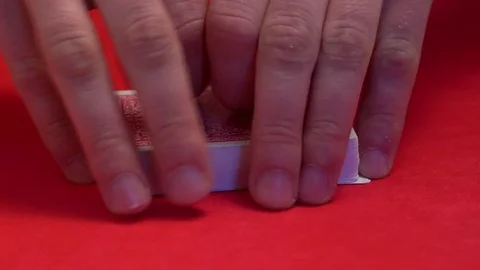 Croupier shuffling cards on gambling table. Stock Footage 76743789