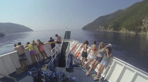 Crousing boat time lapse Stock Footage 34313823
