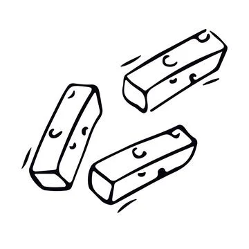 Croutons icon in doodle style. Vector illustration Stock Illustration