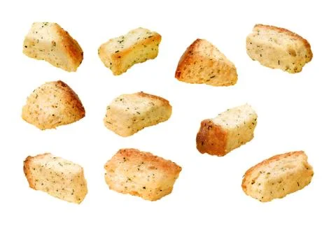 Croutons isolated Stock Photos