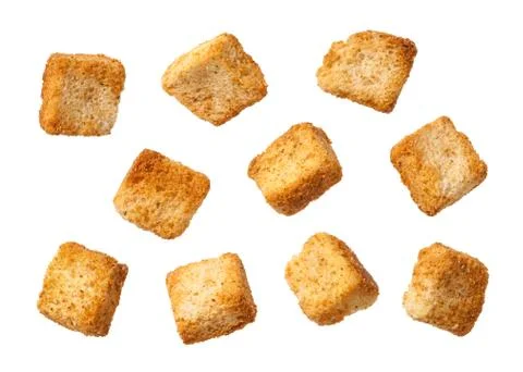 Croutons isolated Stock Photos
