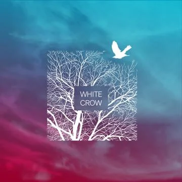 With crow banner Stock Illustration