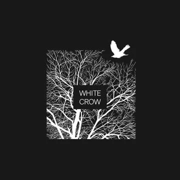 With crow banner Stock Illustration