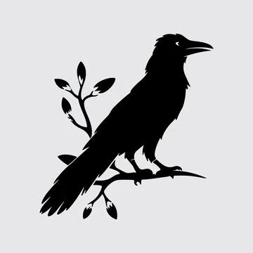 A crow bird vector style design Ilustración de archivo
