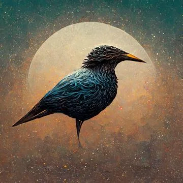 THE CROW DOES NOT HAVE FEET Stock Illustration