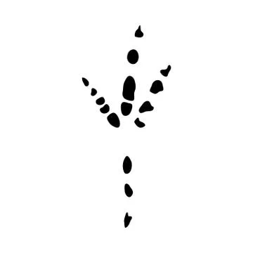 Crow Footprint Stock Illustration