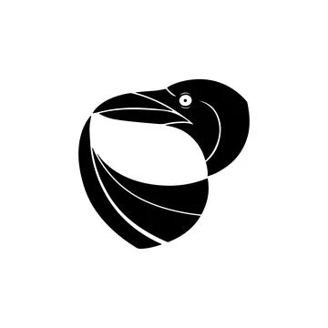 Crow Head Logo Design Stock Illustration
