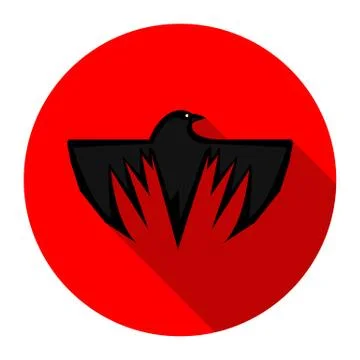 Crow icon Stock Illustration