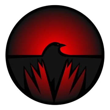 Crow icon Stock Illustration
