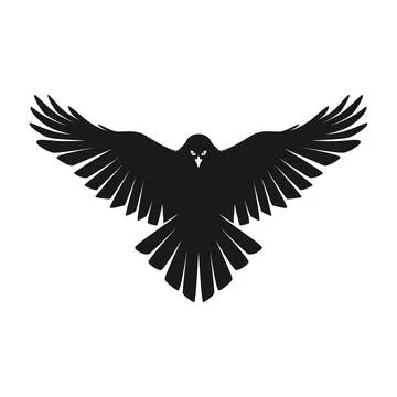 Crow Icon Logo Design Stock Illustration
