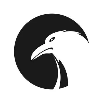 Crow Icon Logo Design Stock Illustration