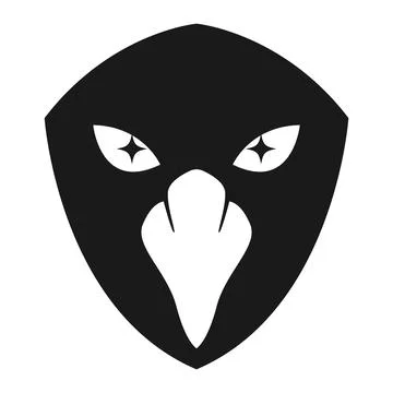 Crow Icon Logo Design Stock Illustration