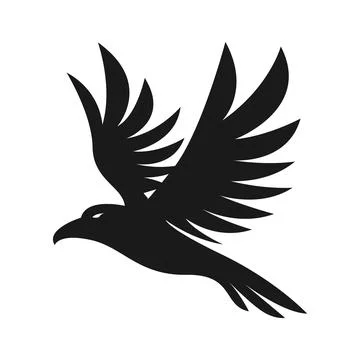Crow Icon Logo Design Stock Illustration