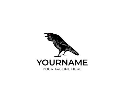 Crow logo design Stock Illustration