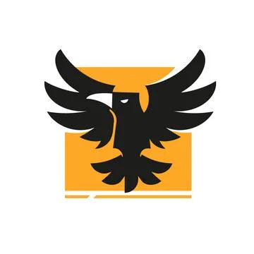 Crow logo. Isolated Crow on white background. Stock Illustration