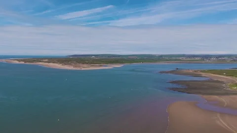 Crow Point and River Taw Estuary Stock Footage 273698623