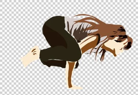 Crow Pose 스톡 일러스트
