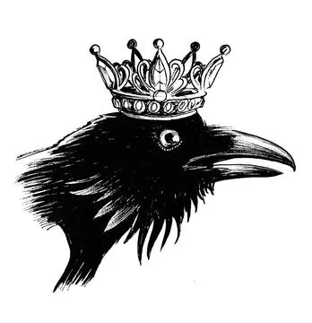 Crow queen Illustrazione stock