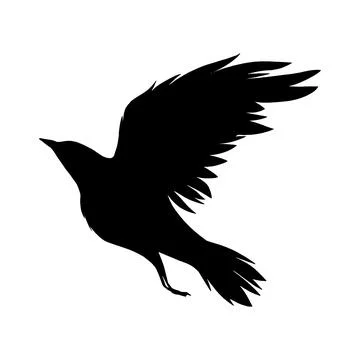 Crow silhouette Stock Illustration