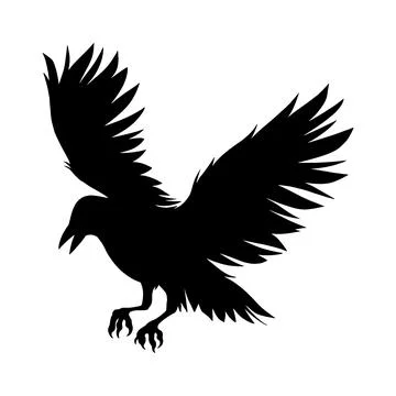 Crow silhouette Stock Illustration