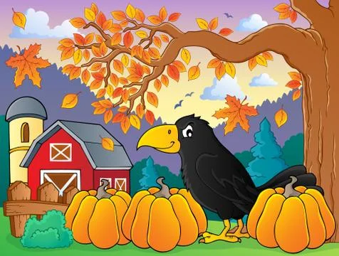 Crow theme image - eps10 vector illustration. Stock Illustration