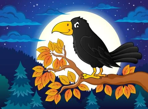 Crow theme image - eps10 vector illustration. Stock Illustration