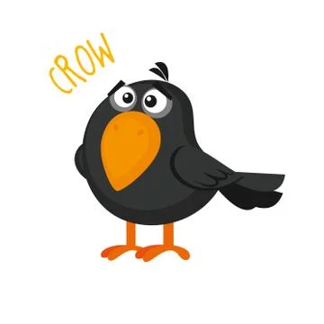 Crow Vector illustration isolated Illustrazione stock