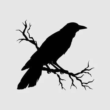 Crow vector style art design Ilustración de archivo
