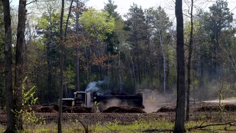 CROW WING CO, MN - 12 MAY 2023: Dump Truck backs into place. Video stock 251088690
