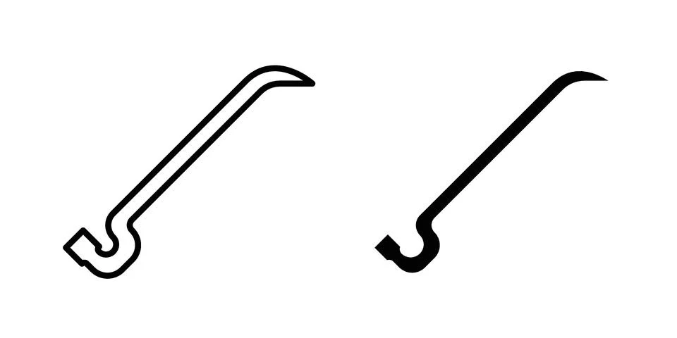 Crowbar icon design. Simple Vector illustrations.. Stock Illustration