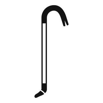 Crowbar icon representing construction tool for pulling nails Stock Illustration