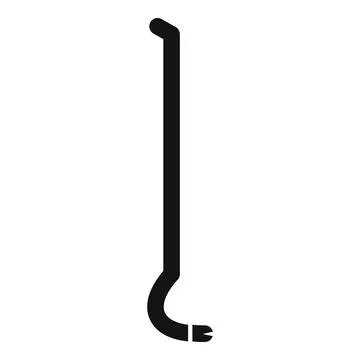 Crowbar icon representing construction tool for pulling nails 스톡 일러스트