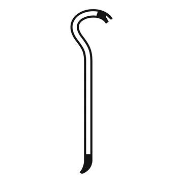 Crowbar icon showing nail pulling and leverage イラスト素材