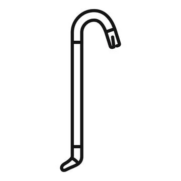 Crowbar icon showing tool for pulling nails Stock Illustration
