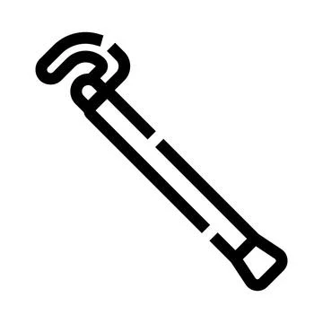 Crowbar or pry bar tool icon concept Stock Illustration