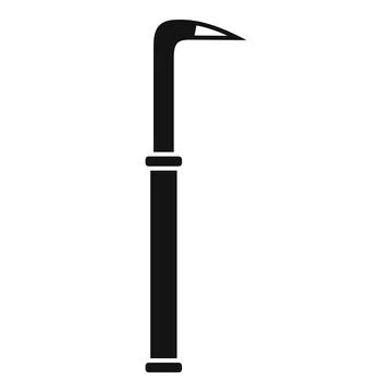Crowbar tool with curved end for pulling nails イラスト素材
