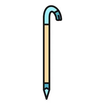 Crowbar tool icon representing demolition and construction Stock Illustration