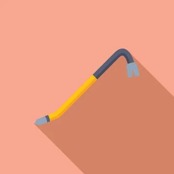 Crowbar tool lying with shadow on pink background イラスト素材
