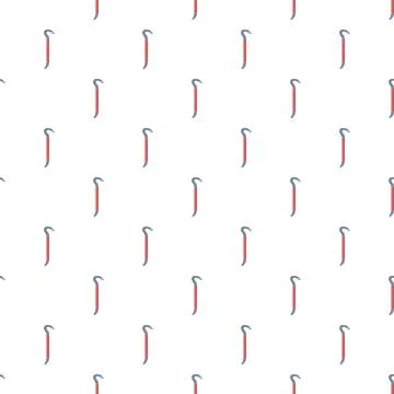 Crowbar tool repeating pattern on white background Illustrazione stock