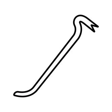 Crowber icon. Outline vector. Stock Illustration