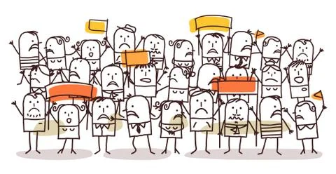 Crowd and protest Stock-Illustration