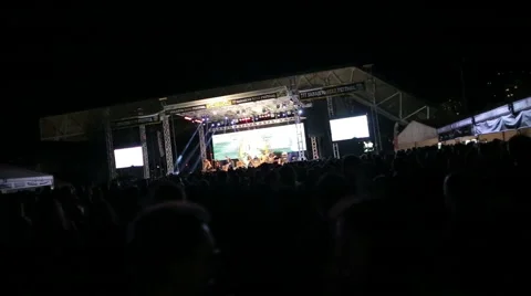 Crowd and stage Stock Footage 44845195