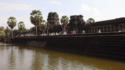 Crowd at Angkor Wat Stock Footage 207742570