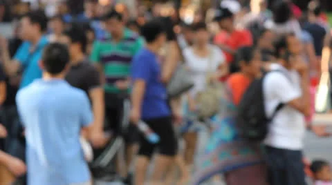 Crowd of anonymous people Video stock 24851092