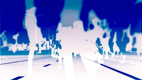 Crowd of anonymous people walking on sunset in the city streets Video stock 72273162