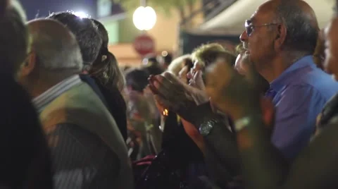 Crowd applause at a local feast Stock Footage 47149895