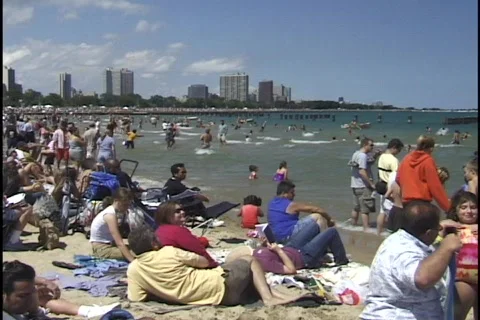 Crowd on Beach 4 Stock Footage 297330