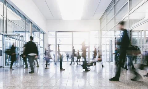 Crowd of blurred people Stock Photos